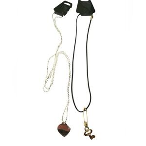 Silver Heart and Key Necklaces NWT